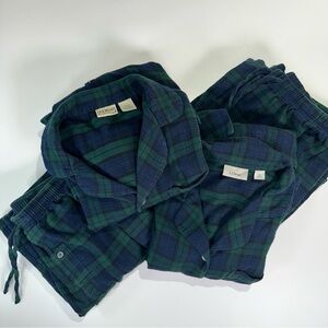 L.L. Bean Green and Blue Plaid Pajama Set (1 set-Woman’s)